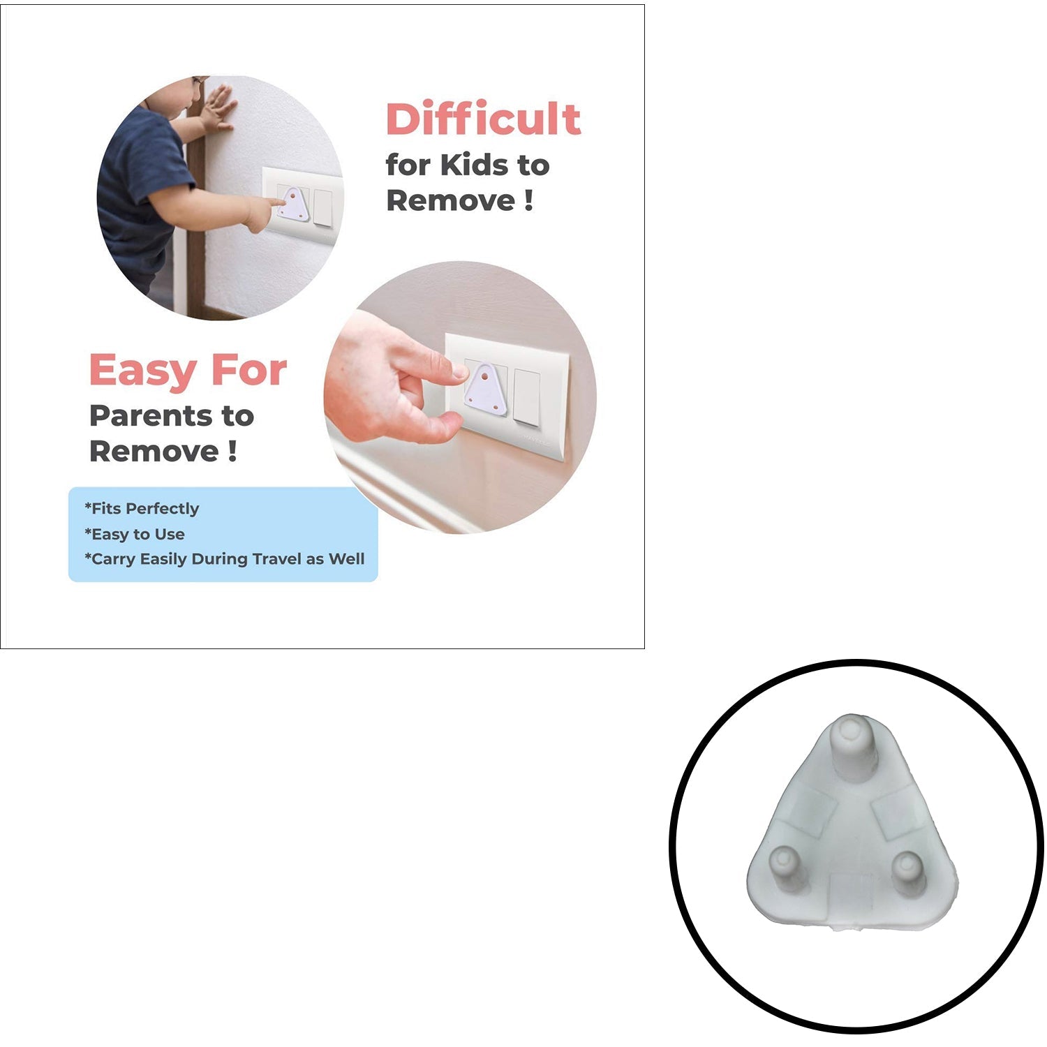 6135 Baby Safety Big Electrical Socket Cover Outlet Plug Protector (Pack Of 100pc) 6135 Baby Safety Big Electrical Socket Cover Outlet Plug Protector (Pack Of 100pc)